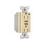 Combo Usb Charger w/ Duplex Receptacle, 15A, Flush Mount, 125V, 5 Vdc, Ivory, 2-Pole 3-Wire, TR8255V