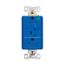 Tvss Receptacle, Hg, Led Indicat & Alarm, #14-#10 Awg 15A, 840J, Blue, Straight Blade, TR8262BLS