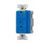 Tvss Receptacle, Hg, Led Indicat & Alarm, #14-#10 Awg 15A, 840J, Blue, Straight Blade, TR8262BLS