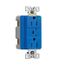 Tvss Receptacle, Hg, Led Indicat & Alarm, #14-#10 Awg 15A, 840J, Blue, Straight Blade, TR8262BLS