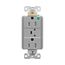 Tvss Receptacle, Hg, Led Indicat & Alarm, #14-#10 Awg 15A, 840J, Gray, Straight Blade, TR8262GYS