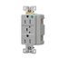 Tvss Receptacle, Hg, Led Indicat & Alarm, #14-#10 Awg 15A, 840J, Gray, Straight Blade, TR8262GYS