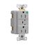 Tvss Receptacle, Hg, Led Indicat & Alarm, #14-#10 Awg 15A, 840J, Gray, Straight Blade, TR8262GYS