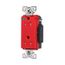Arrow Hart Duplex Receptacle, #14-10 Awg 15A, Healthcare 125V, Red, Pvc Body, Duplex, TR8262RD