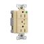 Tvss Receptacle, Hg, Led Indicat & Alarm, #14-#10 Awg 15A, 840J, Ivory, Straight Blade, TR8262VS