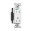 Arrow Hart Duplex Receptacle, #14-10 Awg 15A, Healthcare 125V, Pvc Body, Duplex, TR8262W