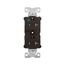 Arrow Hart Heavy-Duty Duplex Receptacle, #14-10 Awg 20A, 125V, Brown, Pvc Body, 5-20R, Duplex, TR8300B