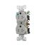 Arrow Hart Heavy-Duty Duplex Receptacle, #14-10 Awg 20A, 125V, Gray, Pvc Body, 5-20R, Duplex, TR8300GY