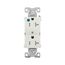 Arrow Hart Heavy-Duty Duplex Receptacle, #14-10 Awg 20A, 125V, Pvc Body, 5-20R, Duplex, TR8300W