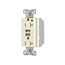 Combo Usb Charger w/ Duplex Receptacle, 20A, Flush Mount 125V, 5 Vdc, Light Almond, 5-20R, TR8355LA