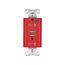 Combo Usb Charger w/ Duplex Receptacle, 20A, Flush Mount, 125V, 5 Vdc, Red, 5-20R, 2-Pole 3-Wire, TR8355RD