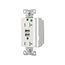 Combo Usb Charger w/ Duplex Receptacle, 20A, Flush Mount 125V, 5 Vdc, 5-20R, 2-Pole 3-Wire, TR8355W