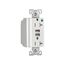 Combo Usb Charger w/ Duplex Receptacle, 20A, Flush Mount 125V, 5 Vdc, 5-20R, 2-Pole 3-Wire, TR8355W