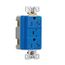 Tvss Receptacle, Hg, Led Indicat & Alarm, #14-#10 Awg 20A, 840J, Blue, Straight Blade, TR8362BLS
