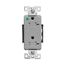 Arrow Hart Duplex Receptacle, #14-10 Awg 20A, Healthcare 125V, Gray, Pvc Body, 5-20R, Duplex, TR8362GY