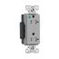Arrow Hart Duplex Receptacle, #14-10 Awg 20A, Healthcare 125V, Gray, Pvc Body, 5-20R, Duplex, TR8362GY