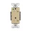 Arrow Hart Duplex Receptacle, #14-10 Awg 20A, Healthcare 125V, Ivory, Pvc Body, 5-20R, Duplex, TR8362V