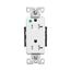 Arrow Hart Duplex Receptacle, #14-10 Awg 20A, Healthcare 125V, Pvc Body, 5-20R, Duplex, TR8362W