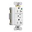 Tvss Receptacle, Hg, Led Indicat & Alarm, #14-#10 Awg 20A, 840J, White Straight Blade, TR8362WS
