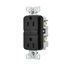 Slim Afci Receptacle, Visual Trip Indicator Light, 15A, 125 V, Afci, Black, Pvc, 2-Pole 3-Wire, TRAF15BK