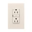 Slim Afci Receptacle, Visual Trip Indicator Light, 15A, 125V, Afci, Light Almond, Pvc, 2-Pole, TRAF15LA