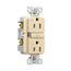 Slim Afci Receptacle, Visual Trip Indicator Light, 15A, 125 V, Afci, Ivory, Pvc, 2-Pole 3-Wire, TRAF15V