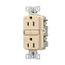 Slim Afci Receptacle, Visual Trip Indicator Light, 15A, 125 V, Afci, Ivory, Pvc, 2-Pole 3-Wire, TRAF15V