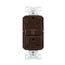 Slim Afci Receptacle, #14 -10 Awg 20A, 125V, Afci, Back & Side Wire, Brown, 5-20R, 2-Pole 3-Wire, TRAF20B