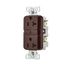Slim Afci Receptacle, #14 -10 Awg 20A, 125V, Afci, Back & Side Wire, Brown, 5-20R, 2-Pole 3-Wire, TRAF20B
