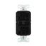 Slim Afci Receptacle, #14 -10 Awg 20A, 125V, Afci, Back & Side Wire, Black, 5-20R, 2-Pole 3-Wire, TRAF20BK