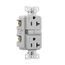 Slim Afci Receptacle, #14 -10 Awg 20A, 125 V, Afci, Back & Side Wire, Gray, 5-20R, 2-Pole 3-Wire, TRAF20GY