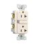 Slim Afci Receptacle, #14 -10 Awg 20A 125V, Afci, Light Almond, 5-20R, 2-Pole 3-Wire, TRAF20LA
