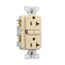 Slim Afci Receptacle, #14 -10 Awg 20A, 125V, Afci, Back & Side Wire, Ivory, 5-20R, 2-Pole 3-Wire, TRAF20V