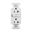 Slim Afci Receptacle, #14 -10 Awg 20A, 125V, Afci, Back & Side Wire, White, 5-20R, 2-Pole 3-Wire, TRAF20W