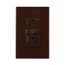Slim Afgf Receptacle, Self-Test, #14 -10 Awg 15A 125V, Afgf, Brown, 2-Pole 3-Wire, TRAG15B