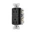 Slim Afgf Receptacle, Self-Test, #14 -10 Awg 15A 125V, Afgf, Black, 2-Pole 3-Wire, TRAG15BK