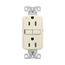 Slim Afgf Receptacle, Self-Test, #14 -10 Awg 15A 125V, Afgf, Light Almond, 2-Pole 3-Wire, TRAG15LA