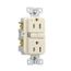 Slim Afgf Receptacle, Self-Test, #14 -10 Awg 15A 125V, Afgf, Light Almond, 2-Pole 3-Wire, TRAG15LA