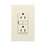 Slim Afgf Receptacle, Self-Test, #14 -10 Awg 15A 125V, Afgf, Light Almond, 2-Pole 3-Wire, TRAG15LA