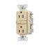 Slim Afgf Receptacle, Self-Test, #14 -10 Awg 15A 125V, Afgf, Ivory, 2-Pole 3-Wire, TRAG15V