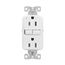 Slim Afgf Receptacle, Self-Test, #14 -10 Awg 15A 125V, Afgf, Back & Side Wire, 2-Pole 3-Wire, TRAG15W