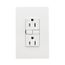 Slim Afgf Receptacle, Self-Test, #14 -10 Awg 15A 125V, Afgf, Back & Side Wire, 2-Pole 3-Wire, TRAG15W