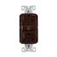 Slim Afgf Receptacle, Self-Test, #14 -10 Awg 20A 125V, Afgf, Brown, 5-20R, 2-Pole 3-Wire, TRAG20B