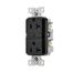 Slim Afgf Receptacle, Self-Test, #14 -10 Awg 20A 125V, Afgf, Black, 5-20R, 2-Pole 3-Wire, TRAG20BK