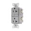 Slim Afgf Receptacle, Self-Test, #14 -10 Awg 20A 125V, Afgf, Gray, 5-20R, 2-Pole 3-Wire, TRAG20GY