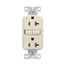 Slim Afgf Receptacle, Self-Test, #14 -10 Awg 20A 125V, Afgf, Light Almond, 5-20R, 2-Pole 3-Wire, TRAG20LA