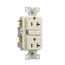 Slim Afgf Receptacle, Self-Test, #14 -10 Awg 20A 125V, Afgf, Light Almond, 5-20R, 2-Pole 3-Wire, TRAG20LA