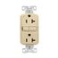 Slim Afgf Receptacle, Self-Test, #14 -10 Awg 20A 125V, Afgf, Ivory, 5-20R, 2-Pole 3-Wire, TRAG20V