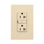 Slim Afgf Receptacle, Self-Test, #14 -10 Awg 20A 125V, Afgf, Ivory, 5-20R, 2-Pole 3-Wire, TRAG20V