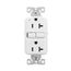 Slim Afgf Receptacle, Self-Test, #14 -10 Awg 20A 125V, Afgf, 5-20R, 2-Pole 3-Wire, TRAG20W